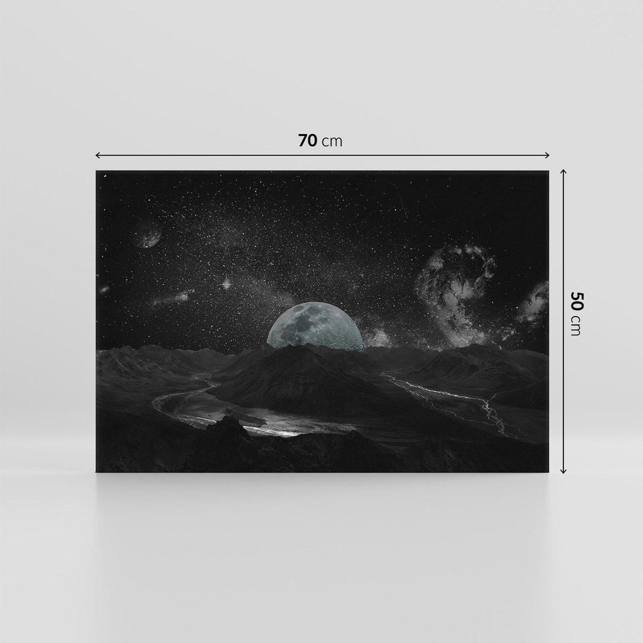 Obraz na płótnie 70x50 - Kosmiczne piękno: ziemia z lotu ptaka - kosmos, ziemia