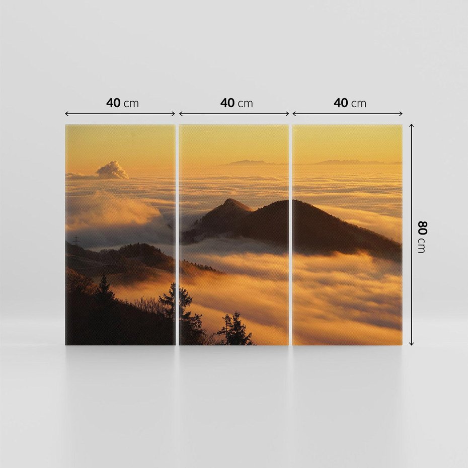 Obraz na płótnie 120x80 - Górzysty ukryty las - góry, las