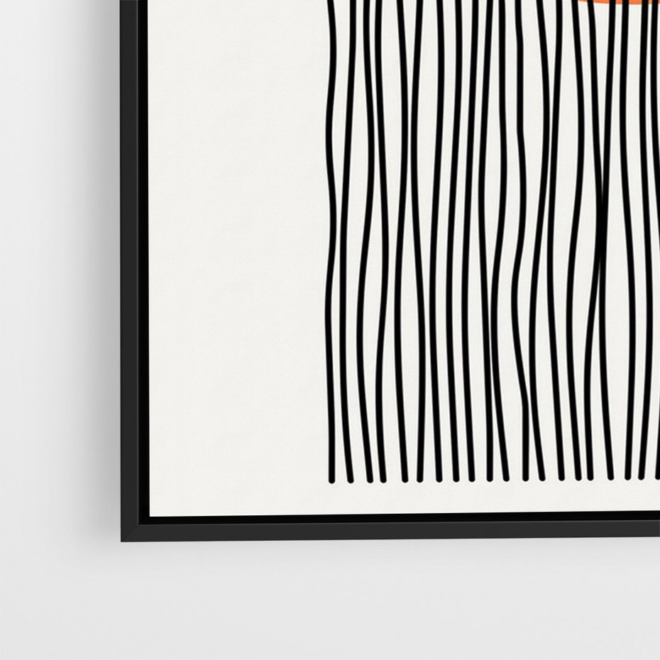 Obraz w ramie 50x70 - Echa Wyobraźni - koło, boho styl - rama czarna