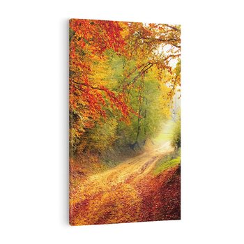 Obraz na płótnie 80x120 - Jesienny urok magia lasu - las, jesień