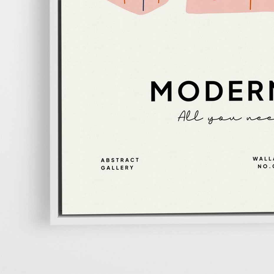 Obraz w ramie 50x70 - Nowoczesna Miłość - nowoczesna grafika, pastelowe kolory - rama biała