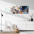 Obraz na płótnie 150x50 - Kontrapunkty zatajonych uczuć - dynamiczna abstrakcja, bałagan na płótnie