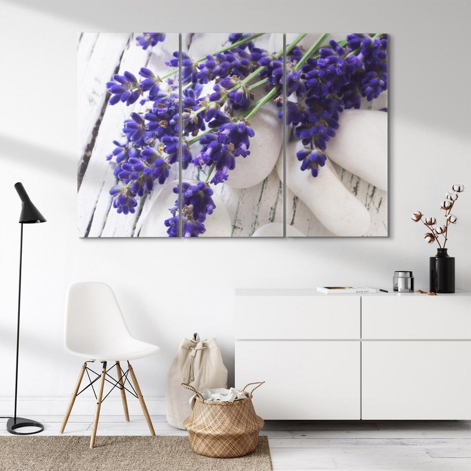 Obraz na płótnie 120x80 - relaks z aromatem - lawenda, spa