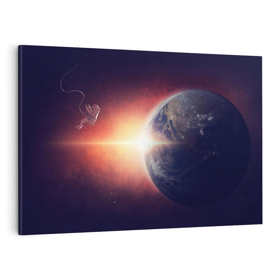 Obraz na płótnie 120x80 - Kosmiczne horyzonty - kosmos, ziemia