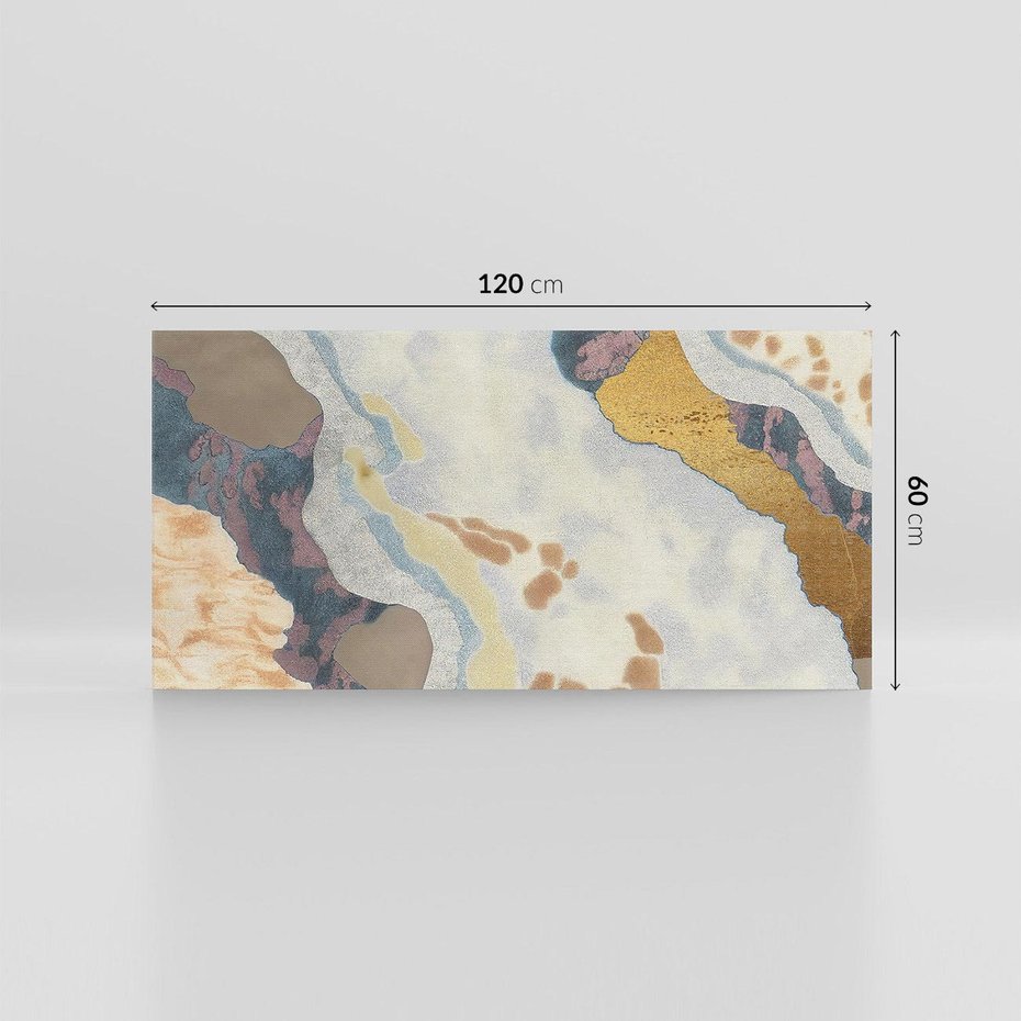 Obraz na płótnie 120x60 - Melancholijne oddechy pędzla - abstrakcyjne formy, zgaszone kolory