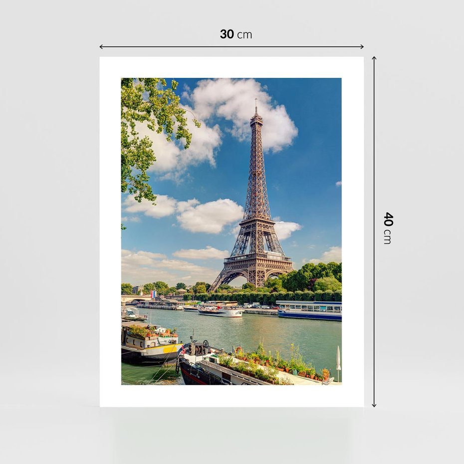 Plakat bez ramy 30x40 - Paryżska ikona Francji - wieża Eiffla, Paryż