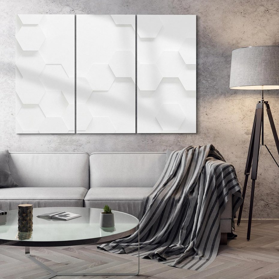 Obraz na płótnie 120x80 - Przestrzenne Zabawy - geometryczne, 3D