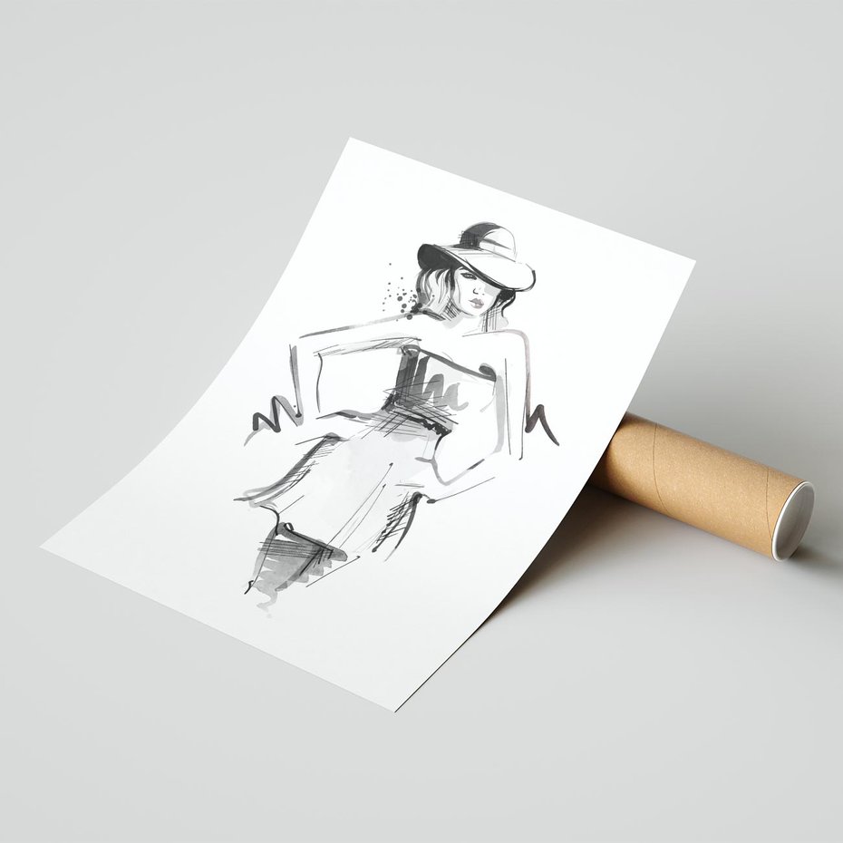 Plakat bez ramy 40x50 - Piękno mody i urody - beauty, fashion