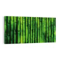 Obraz na płótnie 140x70 - Bambusowy urok zielonej harmonii - bambus, zieleń