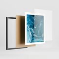 Plakat w ramie 40x50 - Wyrazista abstrakcja w akwareli - abstrakcja, akwarela - rama czarna