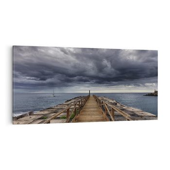 Obraz na płótnie 120x60 - Burzowe emocje - sztorm, morze