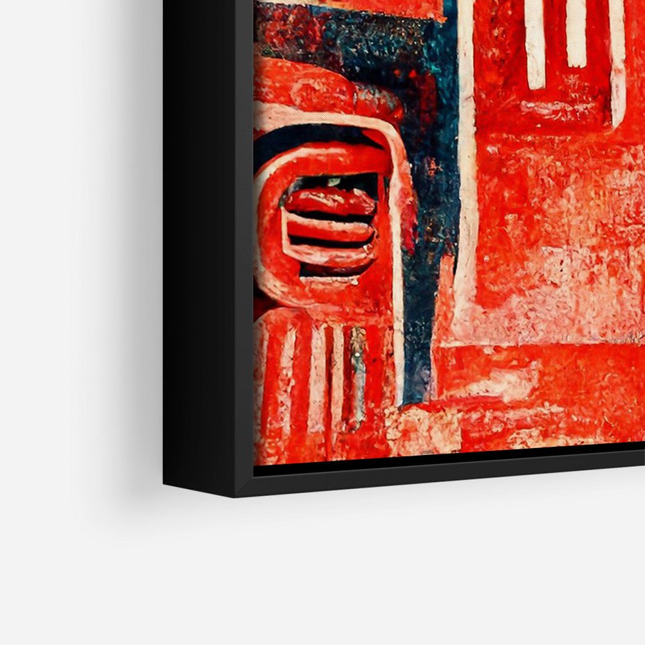 Obraz w ramie 50x70 - Mistyka Wschodnich Światów - orientalna sztuka, nawiązanie do Japonii - rama czarna