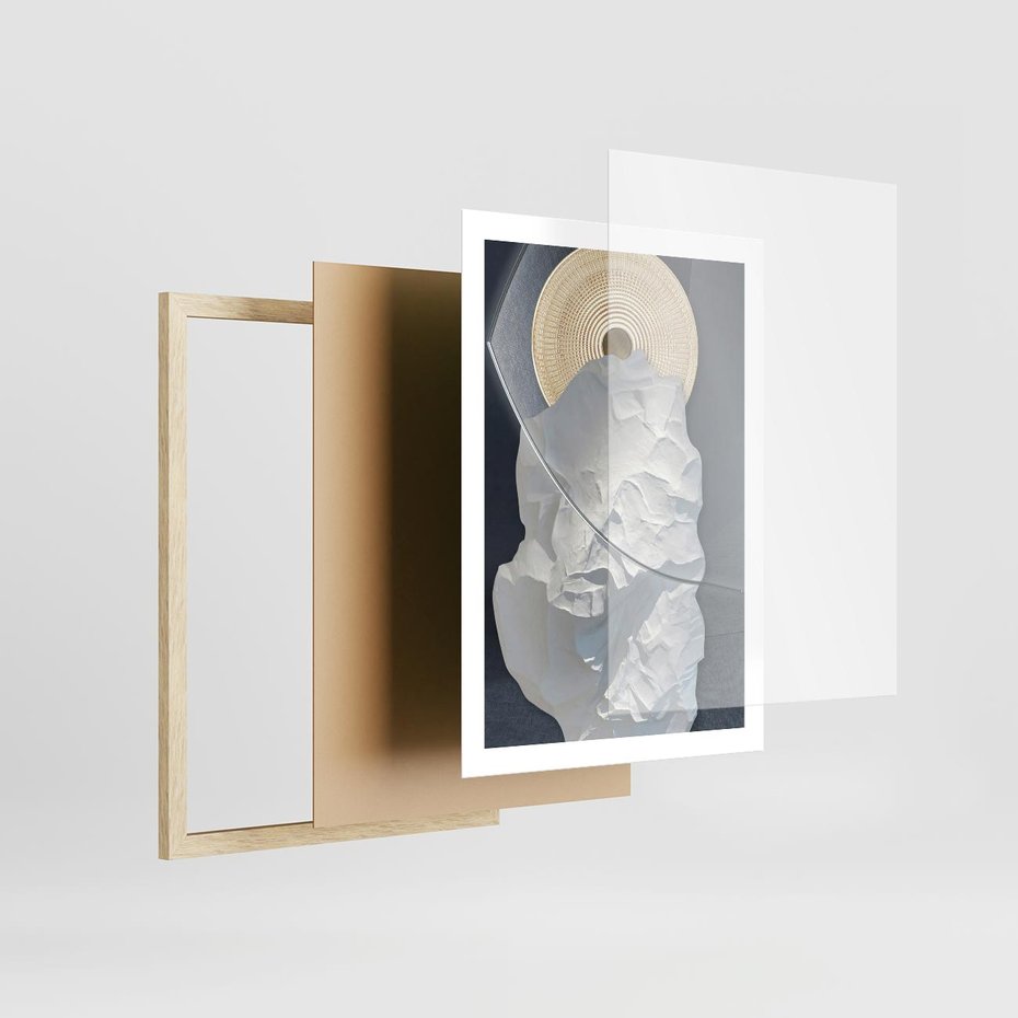 Plakat w ramie 50x70 - Wyraz Twojej Wyjątkowości - sztuka, nowoczesna - rama drewno