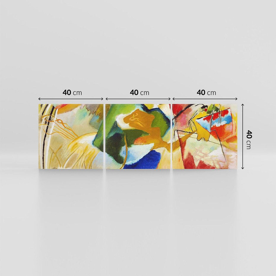 Obraz na płótnie 120x40 - "Obraz z Zielonym Centrum" (1913) Wassily Kandinsky - Reprodukcja - reprodukcja, obraz na płótnie