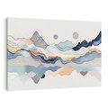 Obraz na płótnie 100x70 - Dynamiczne Góry - akwarelowe graficzne góry, krajobraz