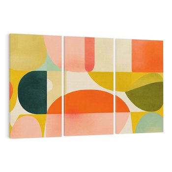 Obraz na płótnie 120x80 - Eklektyczne Oblicza - geometryczne kolorowe kształty, eksplozja kolorów