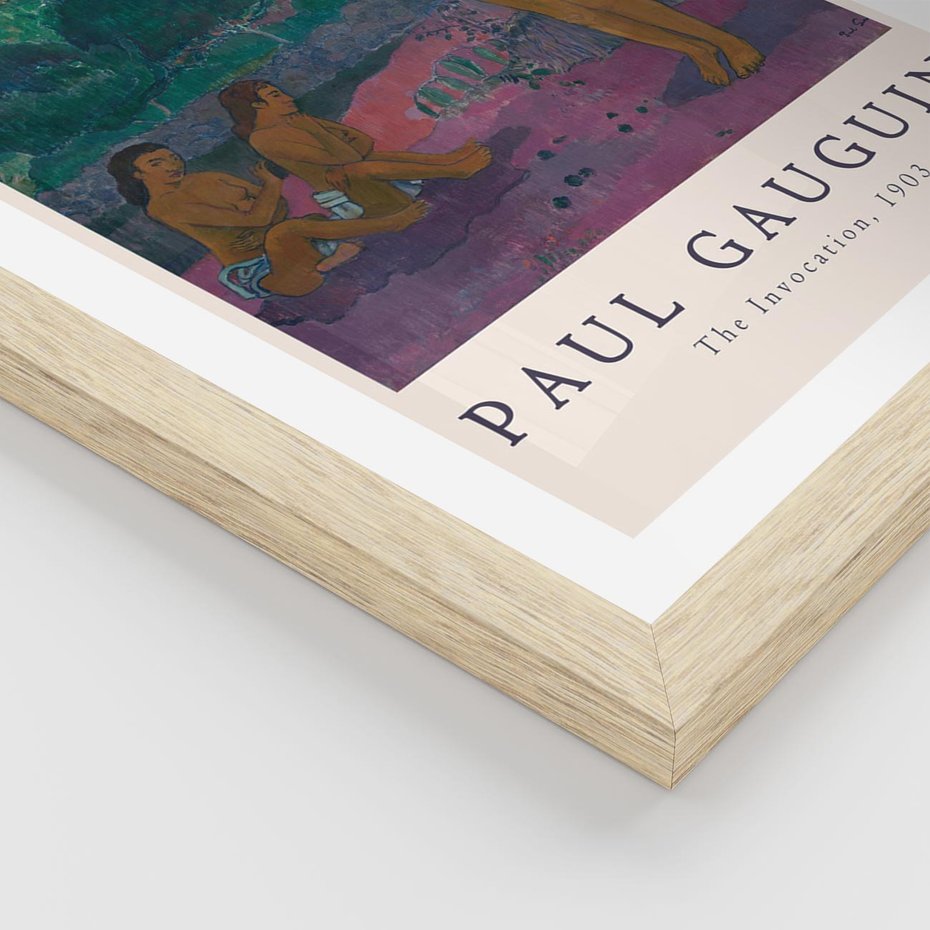 Plakat w ramie 40x50 - Reprodukcja Gauguina: Sztuka Egzotyczna na Plakacie - paul gauguin, plakat - rama drewno