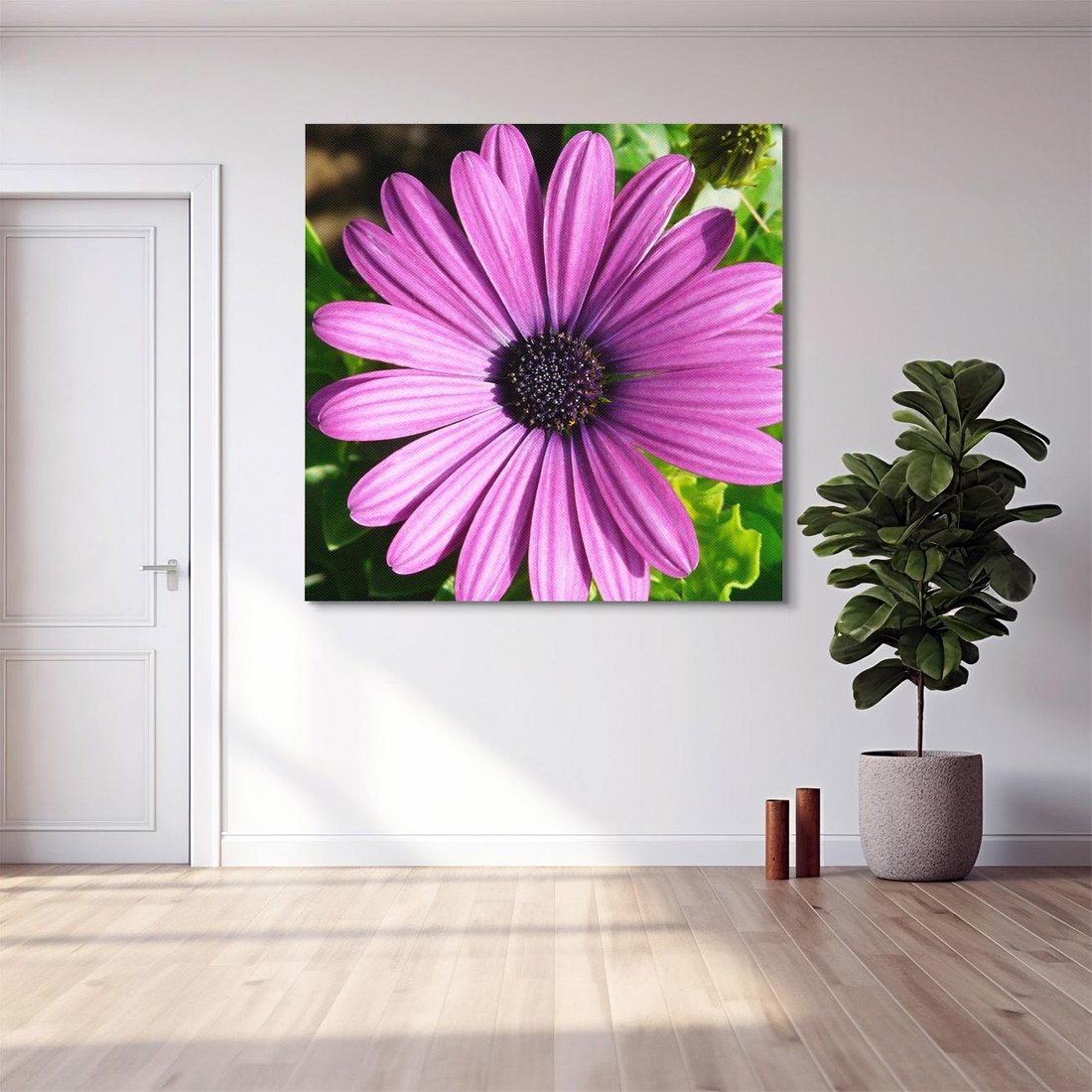 Obraz na płótnie 50x50 - Kwiatowy Dotyk - kwiat, kwiaty