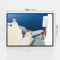 Obraz w ramie 100x70 - Malowniczy urok wyspy - Santorini, schodki - rama czarna