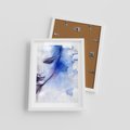 Plakat w ramie 30x40 - Graficzna magia kobiecej twarzy - grafika, kobieta - rama biała