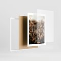 Plakat w ramie 30x40 - Jesienny Mikrokosmos - suchetrawy, jesienny klimat - rama biała