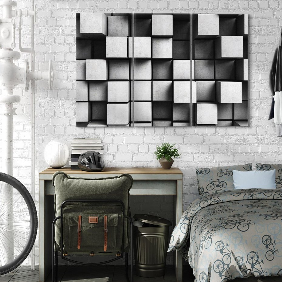 Obraz na płótnie 120x80 - Geometryczne Elegancje - nowoczesny, geometryczny