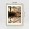 Plakat w ramie 30x40 - Romantyczny Mostek - mostek, romantyczny - rama drewno