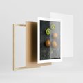 Plakat w ramie 30x40 - : Zdrowe kąski - kiwi, owoce - rama drewno
