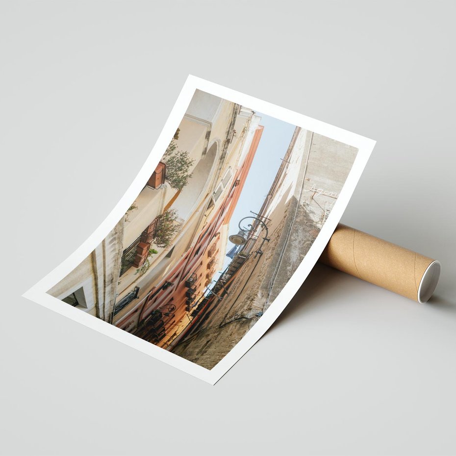 Plakat bez ramy 21x30 - Włoskie uroki - włoskie, uliczki