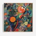 Obraz w ramie 50x50 - Echa Nietuzinkowych Wzorców - abstrakcyjny obraz olejny, jak picasso - rama drewno