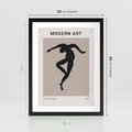 Plakat w ramie 30x40 - Modernistyczna Wizja - plakat modern, czarna postać - rama czarna