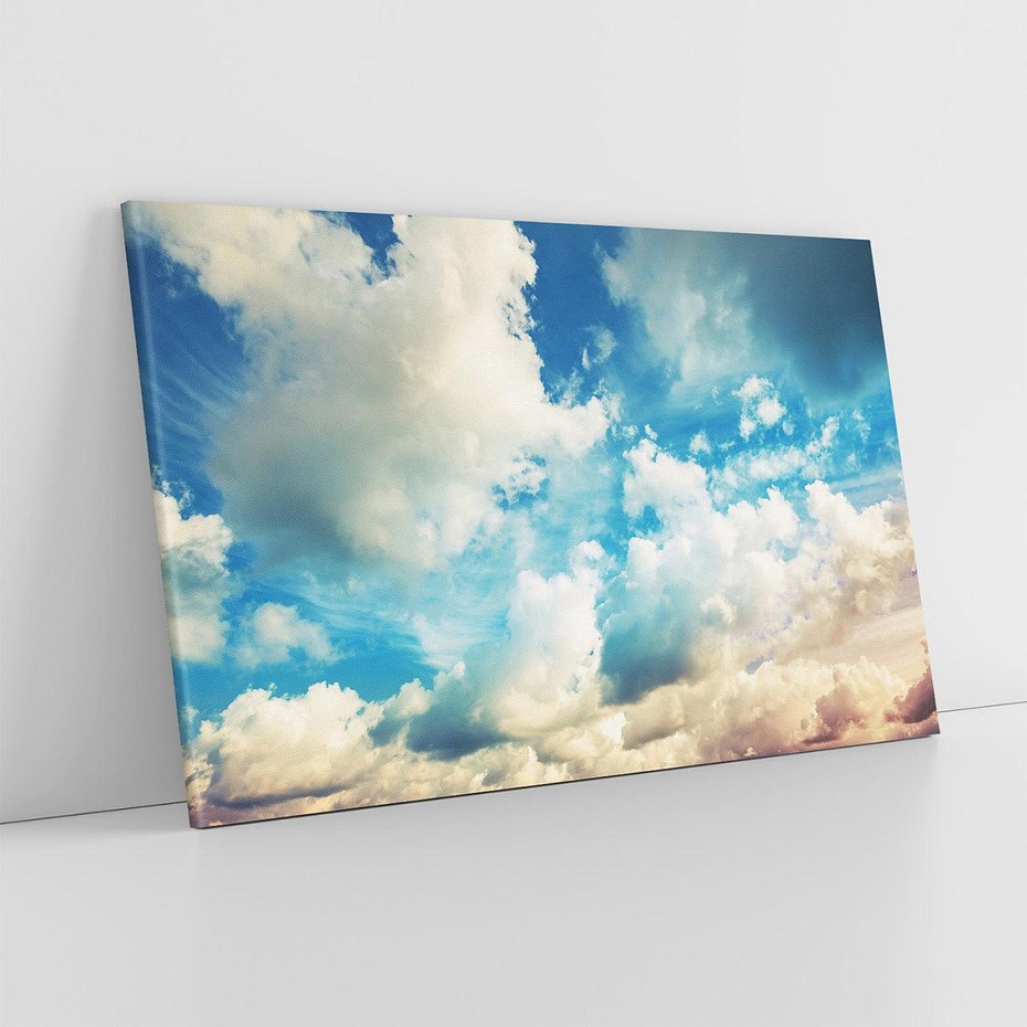 Obraz na płótnie 70x50 - Niebiańska Przestrzeń: Chmury na Horyzoncie - niebo, chmury