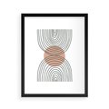 Plakat w ramie 40x50 - Przenikające Widzenia - półkola, koło - rama czarna