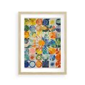Plakat w ramie 30x40 - Rozkwitające Wzory Abstrakcji - abstrakcyjny obraz, mnogość kolorów - rama drewno