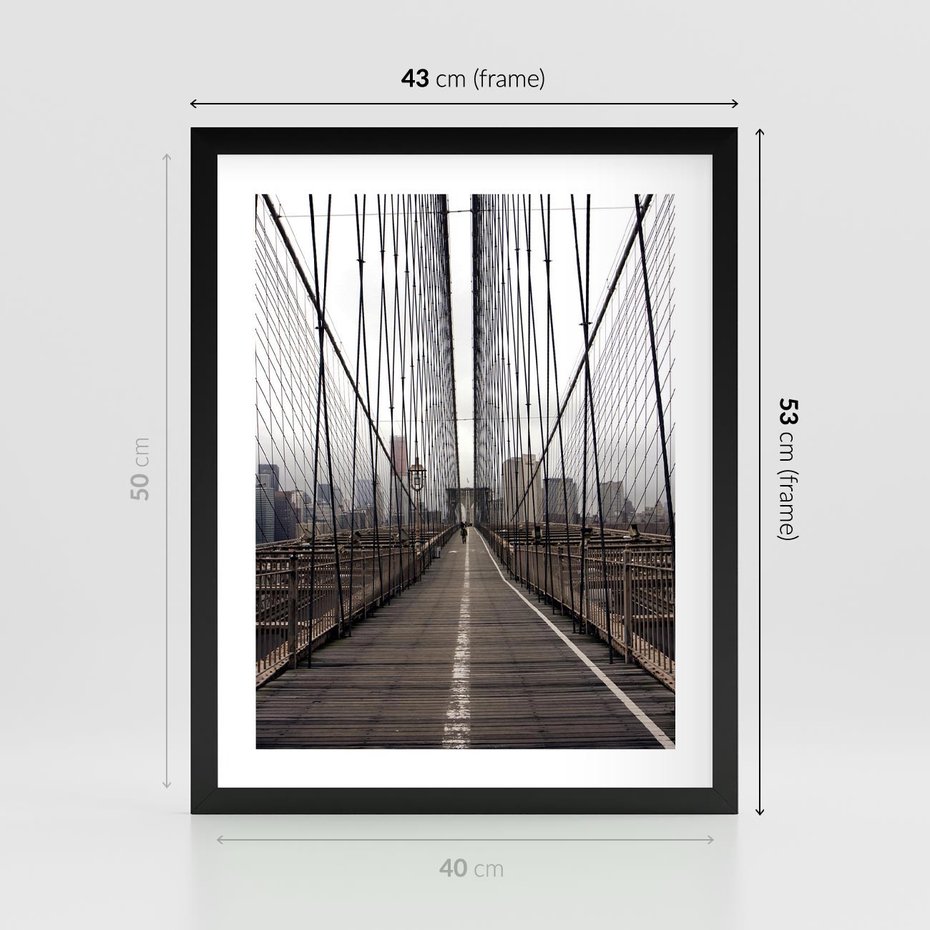 Plakat w ramie 40x50 - Nowoczesna Linia - most, nowoczesna - rama czarna