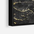 Obraz w ramie 50x50 - Egzotyczny Blask - marmur, złoto - rama czarna