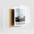 Plakat w ramie 40x50 - W Cieniu Śnieżnych Szczytów - górski krajobraz, zima - rama biała