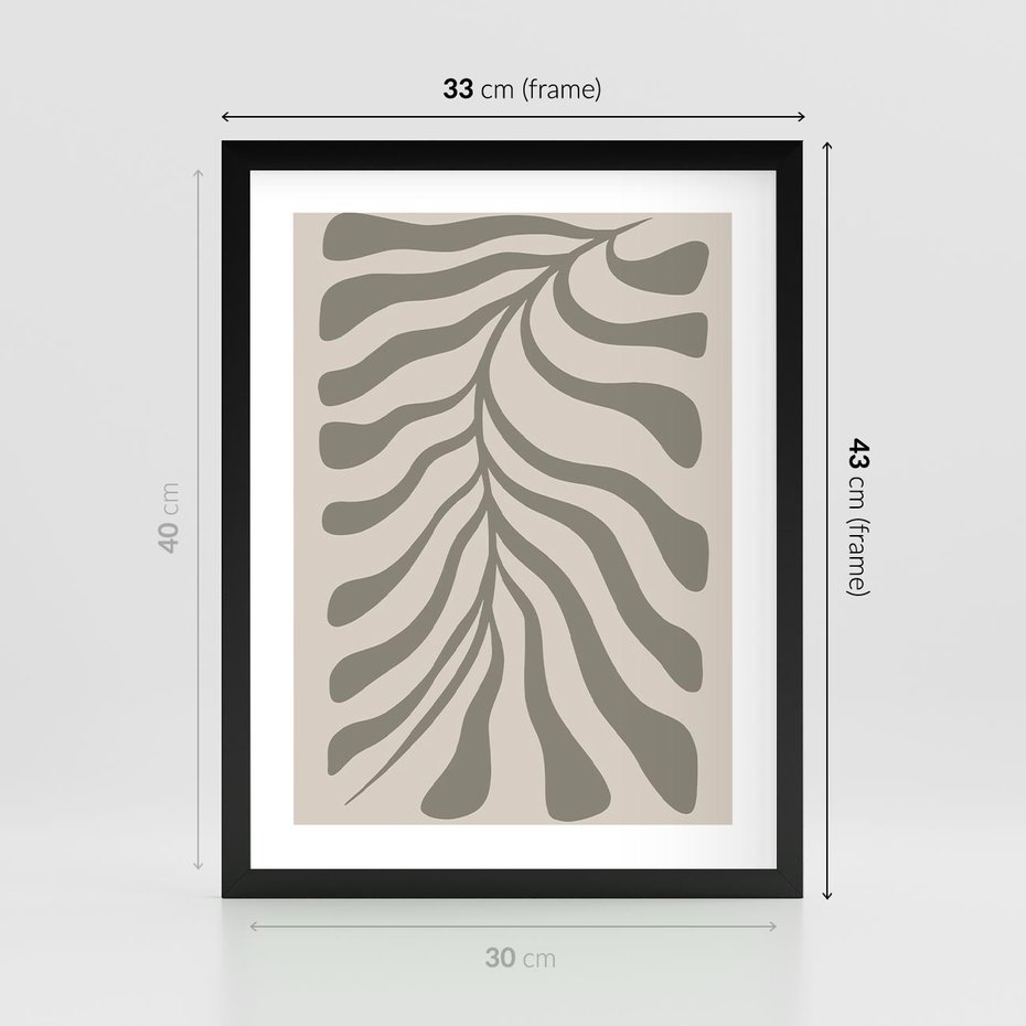 Plakat w ramie 30x40 - Zaklęte Kształty - nowoczesna sztuka, plakat modern - rama czarna