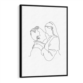 Obraz w ramie 70x100 - Bezgraniczne Tańce - para zakochanych, kobieta i mężczyzna - rama czarna