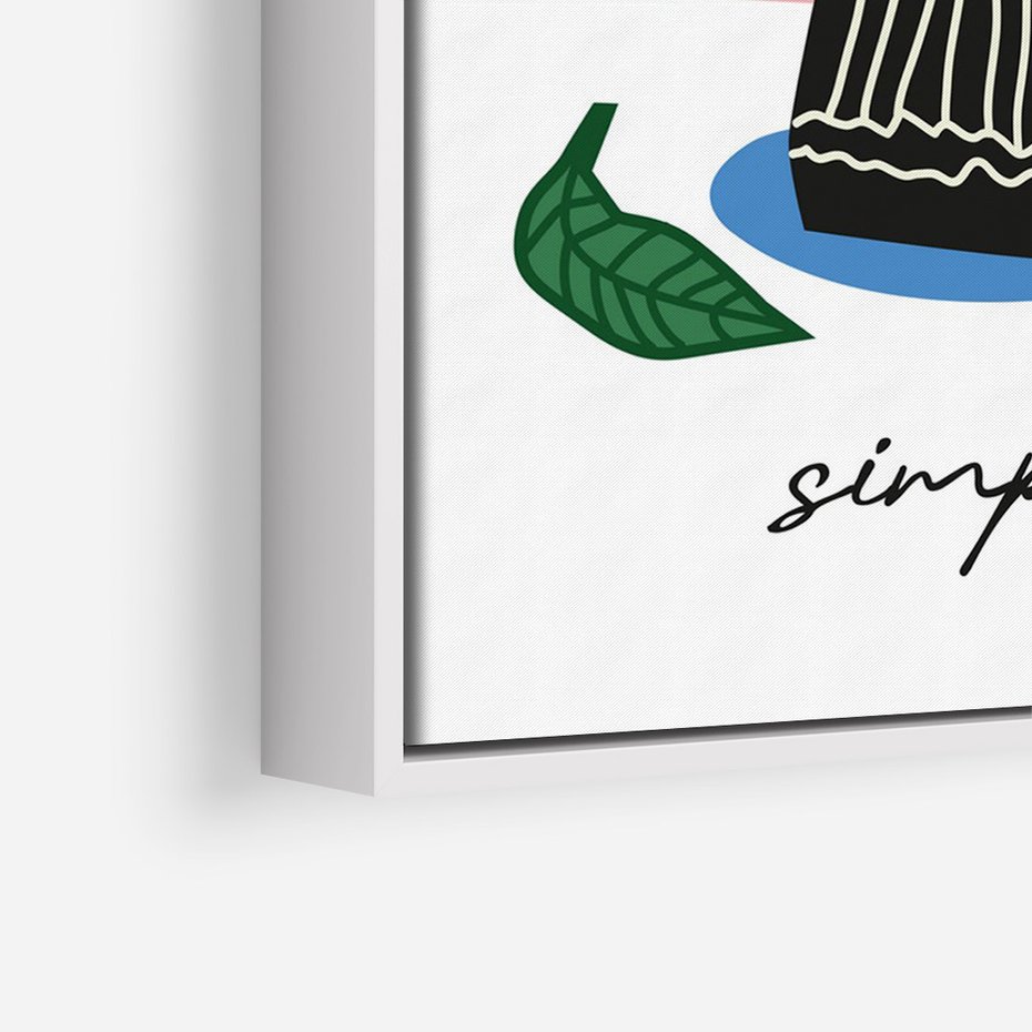 Obraz w ramie 50x70 - Tajemnicze Wibracje - tygrys, kwiaty - rama biała