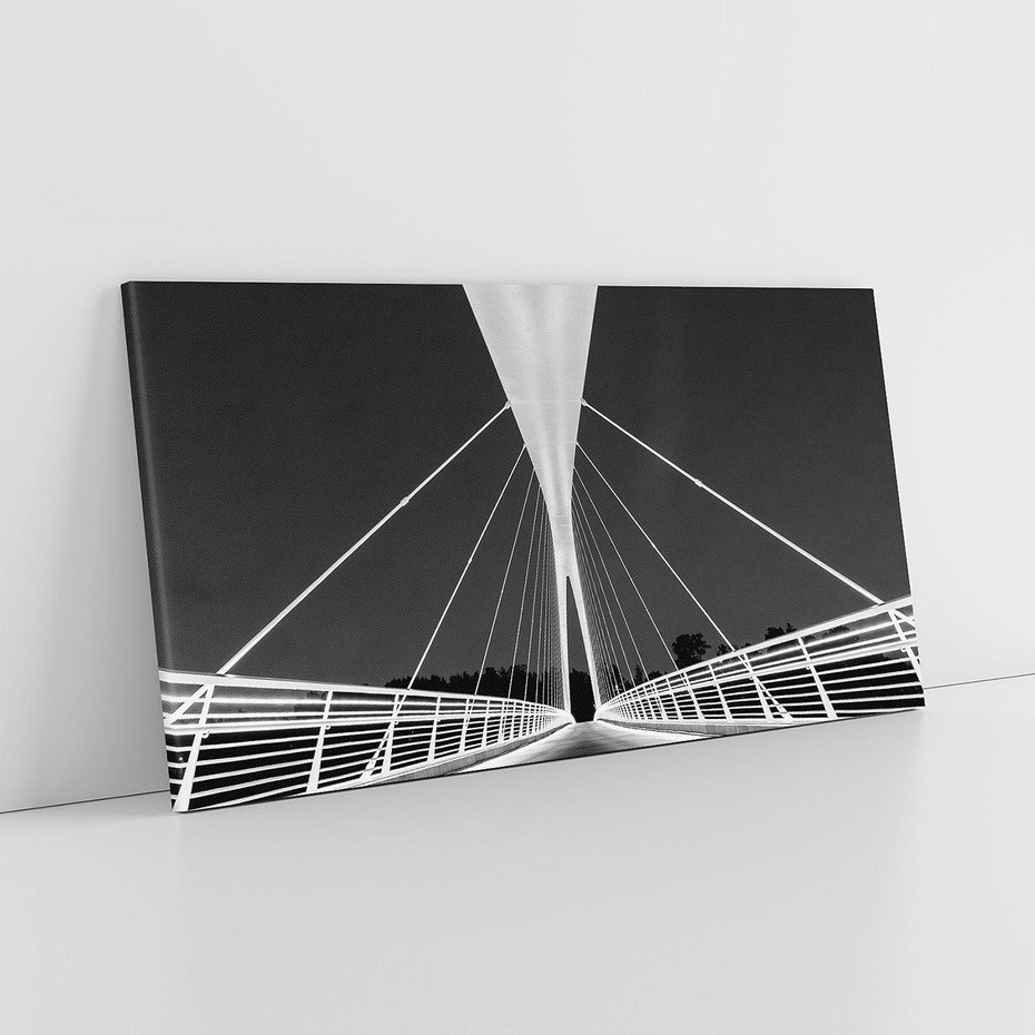 Obraz na płótnie 120x60 - Most nocą - Architektura - most, noc