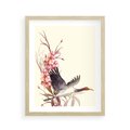 Plakat w ramie 40x50 - Szept Japonii - japońska sztuka, ptak - rama drewno