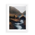 Plakat w ramie 50x70 - Spokój Natury - skandynawski, pejzaż - rama biała
