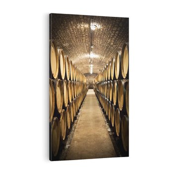 Obraz na płótnie 70x100 - Winniczka - winnica, beczki