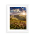 Plakat w ramie 40x50 - Pejzaż na łące - pejzaż, łąka - rama biała