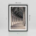 Plakat w ramie 50x70 - Kolumny Elegancji - architektura, kolumny - rama czarna