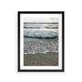 Plakat w ramie 30x40 - Spokojna Plaża - plaża, żwirek - rama czarna