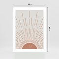 Plakat bez ramy 30x40 - Słońce w Stylu Boho - słońce, grafika boho