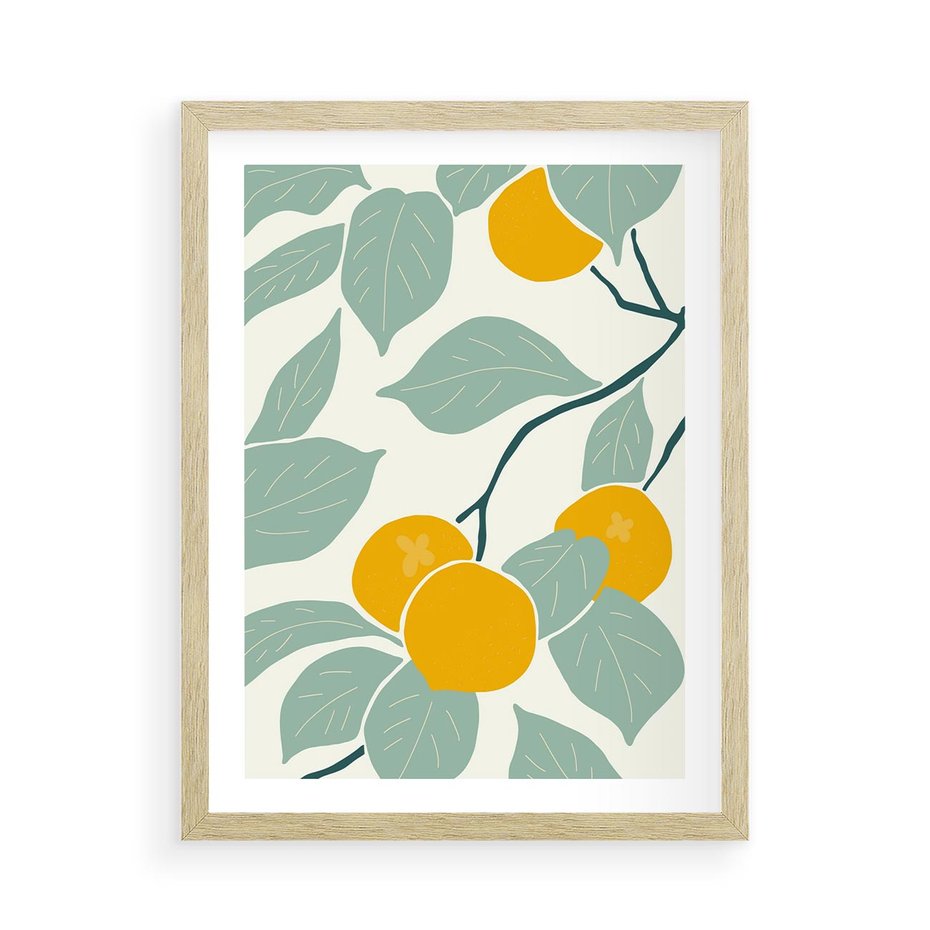 Plakat w ramie 50x70 - Wewnętrzna Melodia - plakat, nowoczesna sztuka - rama drewno