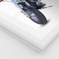 Plakat w ramie 30x40 - Motocykl w ruchu - motor, bike - rama biała